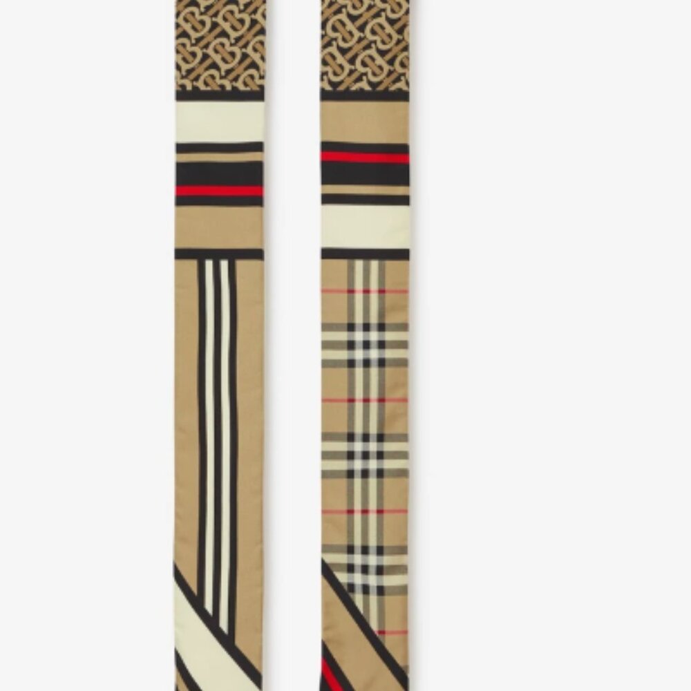 Burberry Skinny Montage Silk Scarf NWT - Picture 5 of 5